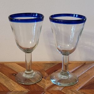 Mexican Glass Wine Glasses